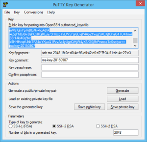 PuTTyGen SSH Key